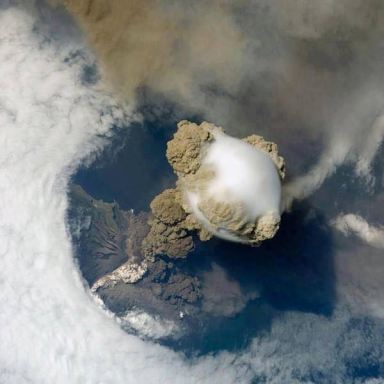 View from the sky of Volcan, Fuego
