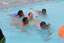 Abra loving swimming with her friends